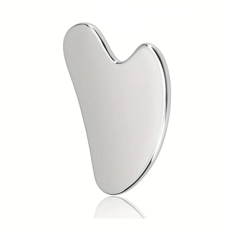 Soothing and Cooling, Stainless Steel Gua Sha Facial Massager - Cooling Eye and Face Tool for Firming, Jawline and Relaxation