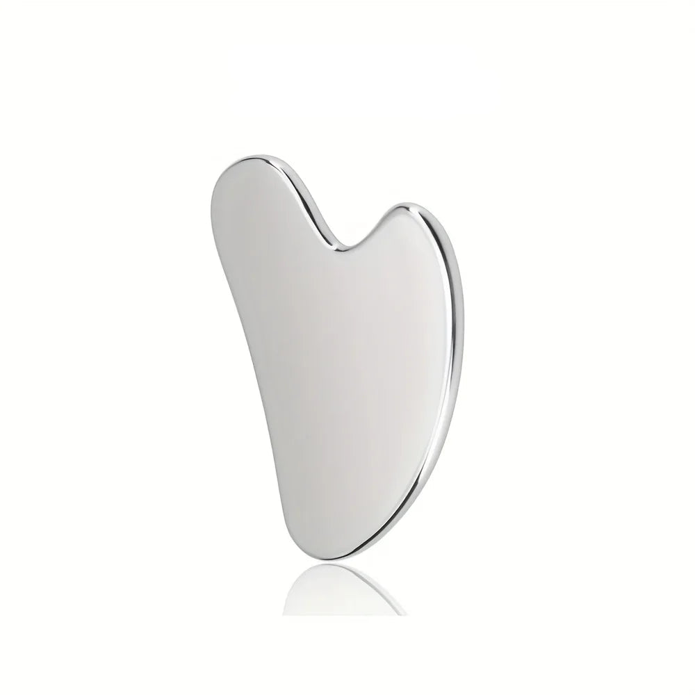 Soothing and Cooling, Stainless Steel Gua Sha Facial Massager - Cooling Eye and Face Tool for Firming, Jawline and Relaxation